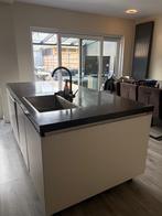 Moderne Houtkleur/Witte Eilandkeuken +AEG GEDEMONTEERD, Wit, Overige typen, Ophalen of Verzenden, Zo goed als nieuw