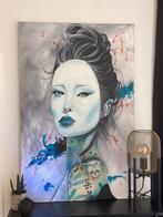 Modern schilderij geisha, Antiek en Kunst, Kunst | Schilderijen | Modern, Ophalen