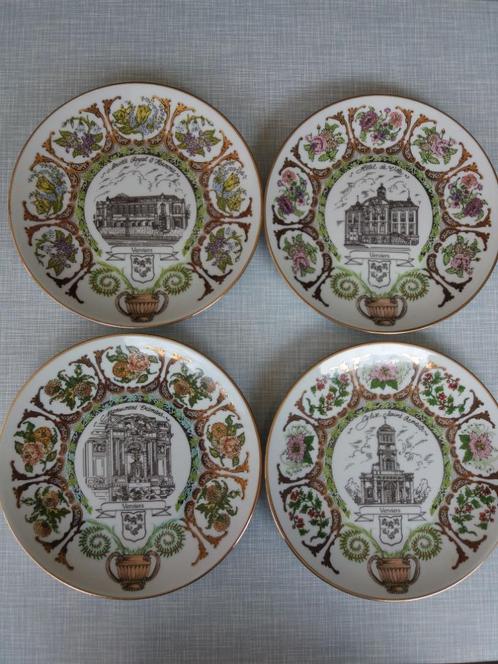 Verviers : 4 porseleinen borden ( Limoges), Antiek en Kunst, Curiosa en Brocante, Ophalen of Verzenden