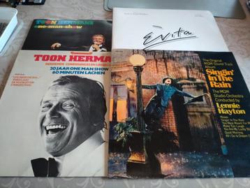 4 lp's Toon Hermans, Evita en Singin' in the rain beschikbaar voor biedingen