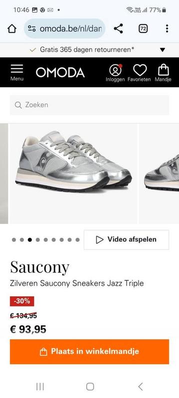 Nieuwe zilveren sneakers Saucony  beschikbaar voor biedingen