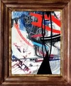 schilderij __ WHA.Pantki -- mixed media 63x54cm, Ophalen of Verzenden