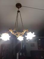 Engeltjes Luster Brons Hoogte 65cm Diameter 45cm, Huis en Inrichting, Lampen | Kroonluchters, Ophalen, Zo goed als nieuw, Metaal