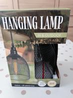 Zwarte metalen hanglamp, Tuin en Terras, Buitenverlichting, Nieuw, Hanglamp, Ophalen of Verzenden