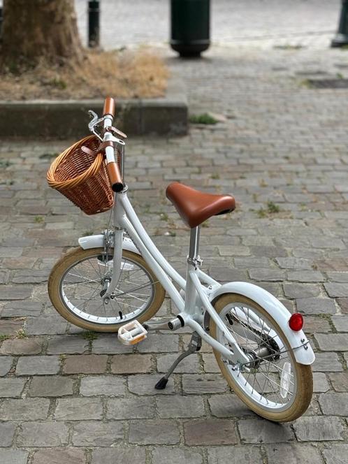 Witte kinderfiets, Fietsen en Brommers, Fietsen | Kinderfietsjes, Zo goed als nieuw, 16 tot 20 inch, Ophalen