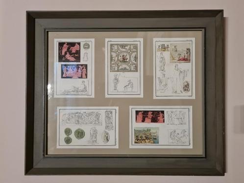 Neoclassical Greek & Roman engravings Apollo - Nettuno, Antiek en Kunst, Kunst | Etsen en Gravures, Ophalen of Verzenden