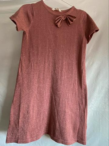 Glitterjurk oudroze 158 - 164 / 12 - 14 jaar H&M NIEUWSTAAT  beschikbaar voor biedingen