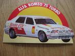 Vintage Sticker Alfa Romeo 75 Turbo Boule d'Or Racing, Verzamelen, Ophalen of Verzenden, Nieuw, Auto of Motor