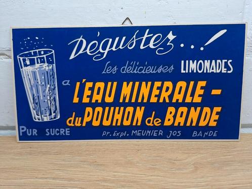 Vintage Reclame bord Limonade Meunier Jos de Bande, Verzamelen, Merken en Reclamevoorwerpen, Gebruikt, Reclamebord, Ophalen of Verzenden