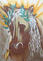 SALVADOR DALI / CHEVAUX DE DALI / KLEURLITHO / 56x36cm 1983, Antiek en Kunst, Kunst | Litho's en Zeefdrukken, Ophalen of Verzenden