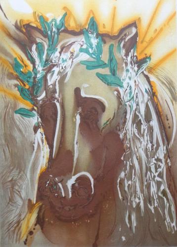 SALVADOR DALI / CHEVAUX DE DALI / KLEURLITHO / 56x36cm 1983 beschikbaar voor biedingen