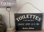 Tekstbordje - toilettes usage limité -, Ophalen of Verzenden, Nieuw