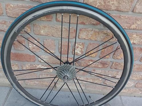 Campagnolo scirocco achterwiel + cassette, Fietsen en Brommers, Fietsonderdelen, Zo goed als nieuw, Racefiets, Wiel, Ophalen