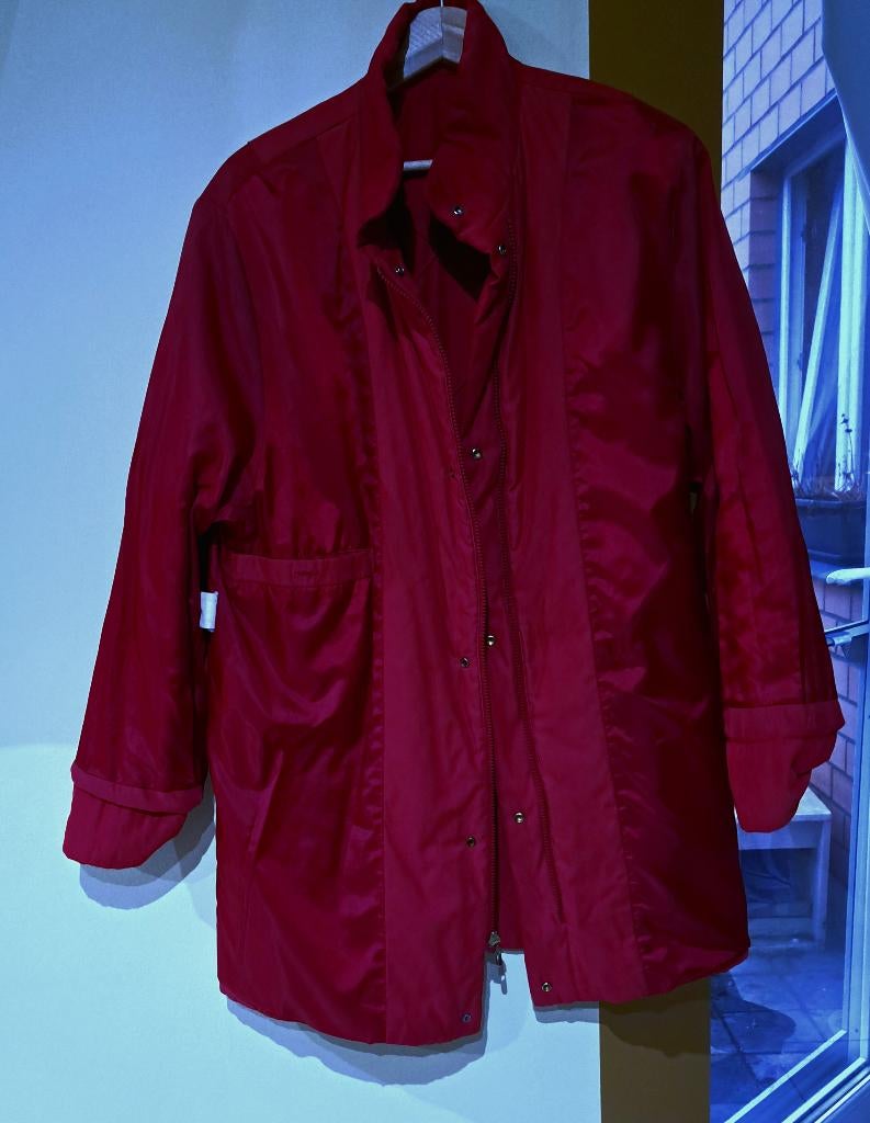 Manteau doudoune mi-long, couleur bordeaux, Ophalen, Zo goed als nieuw