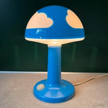 Lampe champignon vintage Ikea Skojig - décor nuages