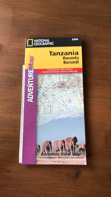 Kaart Tanzania, Rwanda en Burundi beschikbaar voor biedingen