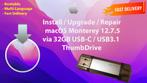 Installez macOS Monterey 12.7.5 via une Clé USB-C/3.1 32 Go, Informatique & Logiciels, MacOS, Envoi, Neuf