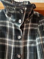 Moderne zwart, wit, grijze ruit mantel in wol maat 48, Kleding | Dames, Jassen | Winter, ANDERE, Zwart, Maat 46/48 (XL) of groter