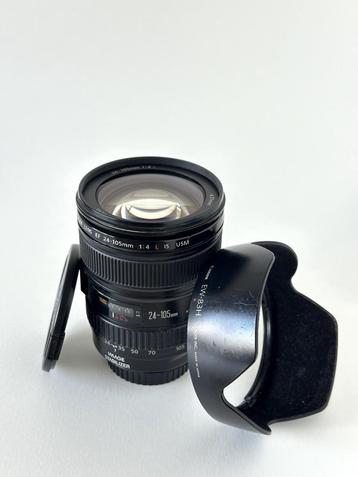 CANON 24-105mm 1:4 L IS USM met lenshood beschikbaar voor biedingen