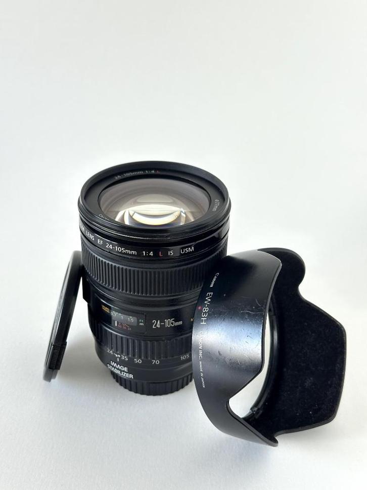CANON 24-105mm 1:4 L IS USM met lenshood, Audio, Tv en Foto, Foto | Lenzen en Objectieven, Gebruikt, Telelens, Zoom, Ophalen