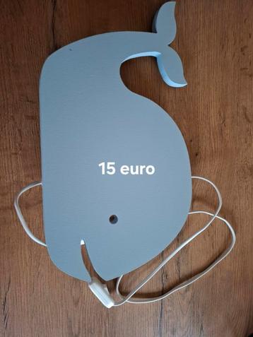 Lamp walvis, Huis en Inrichting, Ophalen, Zo goed als nieuw