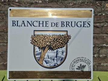 Emaillebord Blanche de Bruges bier (Emaillerie Belge) beschikbaar voor biedingen