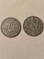 2 francs 1943 - 2 stuks, Postzegels en Munten, Munten en Bankbiljetten | Verzamelingen, Ophalen of Verzenden