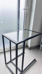 Table d'appoint en verre noir IKEA, Comme neuf, Enlèvement, Verre