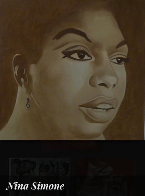 Nina Simone, Huis en Inrichting, Woonaccessoires | Schilderijen, Tekeningen en Foto's, Zo goed als nieuw, Schilderij, Ophalen of Verzenden