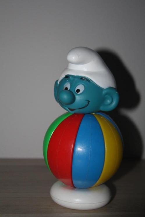 oude Smurf speelgoed , plastic puzzelbal Peyo, Verzamelen, Smurfen, Gebruikt, Overige typen, Overige Smurfen, Ophalen of Verzenden