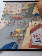 verkeersonderricht op doek voor school, Esso, Verzenden, Gebruikt, Reclamebord
