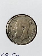 1 fr 1869 Fran’s Leopold 2, Postzegels en Munten, Zilver, Ophalen of Verzenden, Losse munt, Zilver