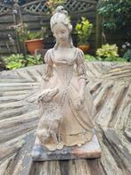 Statue patinée - Dame avec chien - A.Carli, Enlèvement, Utilisé