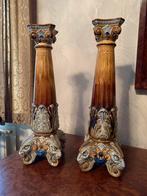 Antieke kandelaars set van 2, Ophalen, Keramiek of Aardewerk