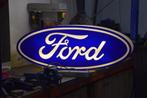 Oude lichtreclame van Ford Dealer, Verzamelen, Gebruikt, Ophalen, Lichtbak of (neon) lamp