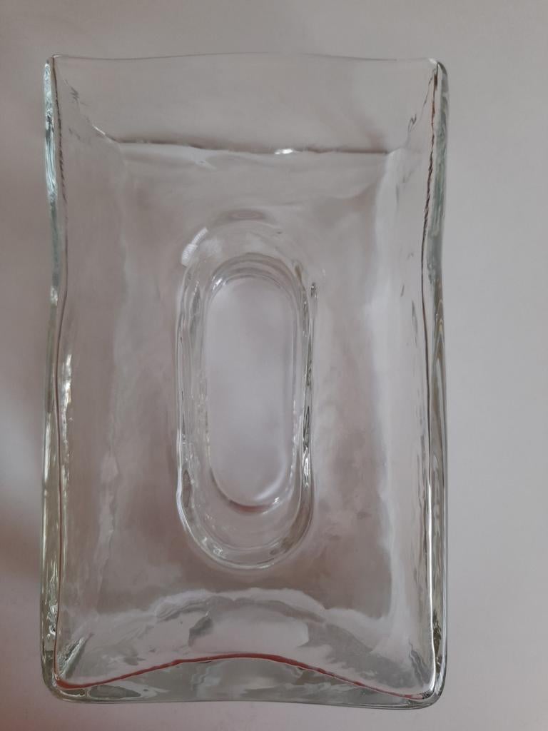 Vase en verre vintage avec trou (scandinave ?), Enlèvement