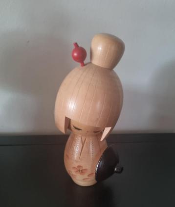 Mooie kokeshi van Miyashita, Hajime (1940-2006) 16 cm beschikbaar voor biedingen