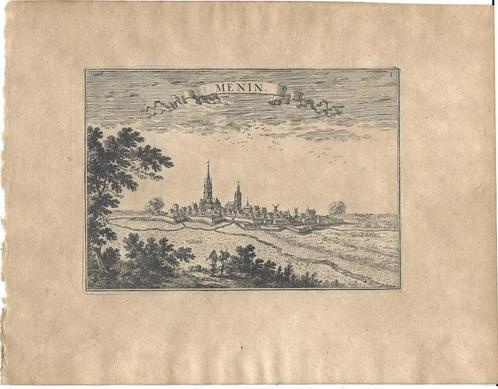 1665 - Menin / Menen, Antiek en Kunst, Kunst | Etsen en Gravures, Verzenden