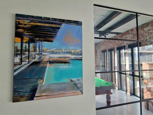 Bianca Prettau - Stahl House, Antiek en Kunst, Kunst | Schilderijen | Modern, Ophalen of Verzenden