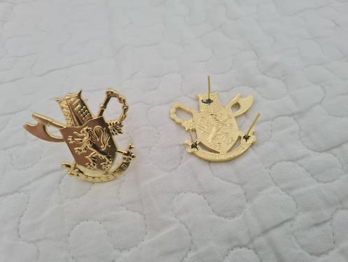 Mutskenteken 3Bn Para messing goudkleurig, Verzamelen, Militaria | Algemeen, Landmacht, Embleem of Badge, Ophalen of Verzenden