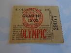 Tickets de football Olympic Charleroi 1948 et 1964, Utilisé, Enlèvement ou Envoi