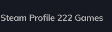 Compte steam 222 jeux beschikbaar voor biedingen