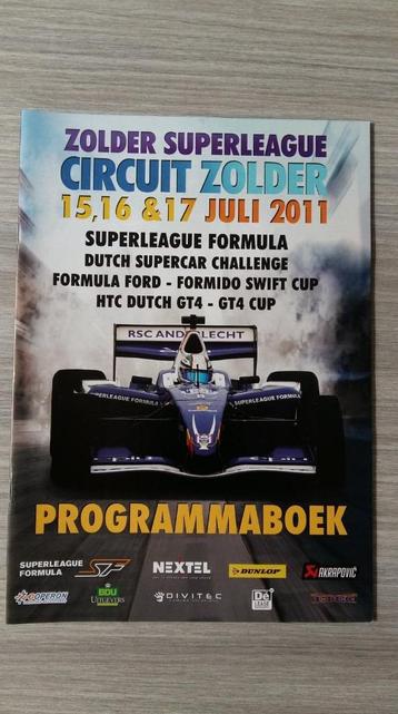 Superleague Formula 2011 Circuit Zolder - Official Programme, Enlèvement ou Envoi, Comme neuf, Général