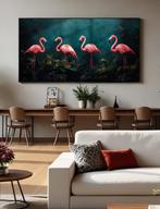 Uniek XXL Glasschilderij | Four Flamingos - 5 sizes, Oorspronkelijke maker, Verzenden, Nieuw, 125 cm of meer