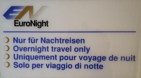 Panneaux des trains de nuit, Verzamelen, Spoorwegen en Tram, Gebruikt, Trein, Overige typen, Ophalen of Verzenden