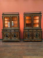 fraai koppel antieke vitrinekasten 1880-1900, Antiek en Kunst, Ophalen
