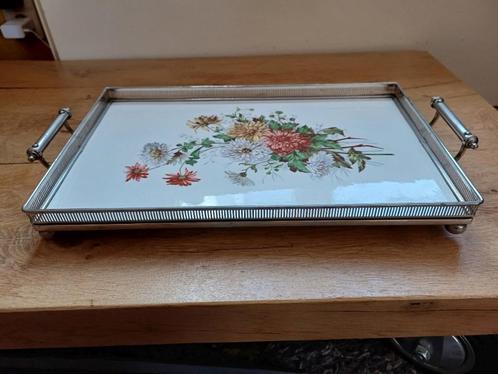 Plateau de service rectangulaire en céramique, Huis en Inrichting, Woonaccessoires | Dienbladen, Zo goed als nieuw, Overige materialen