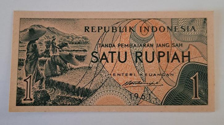 1 Rupiah Indonesie, Postzegels en Munten, Bankbiljetten | Azië, Ophalen of Verzenden