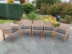Terras/tuinstoel in wicker 5 stuks, Ophalen, 5 zitplaatsen, Kunststof, Gebruikt