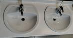 Lavabo met kranen, Huis en Inrichting, Badkamer | Badkamermeubels, Ophalen, Zo goed als nieuw, Wasbak of Wastafel
